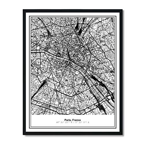 Susie Arts 8X10 Unframed Paris France Metropolitan City View Abstract Street Map Art Print Poster Wall Decor V234 Susie Arts 8X10 Unframed Paris France Metropolitan City View Abstract Street Map Art Print Poster Wall Decor V234