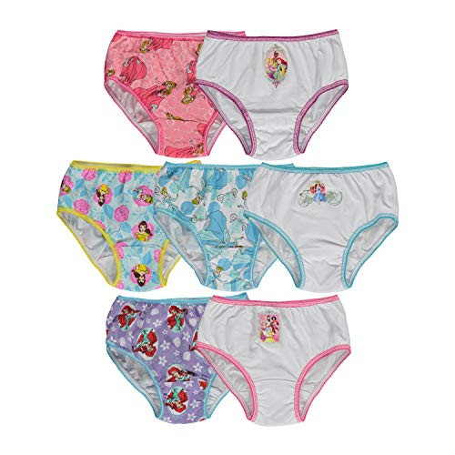 Disney Little Girls  Disney Princess 7 Pack Underwear  Multi  2T-3T Assorted designs