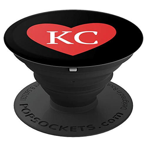 KC Heart   I Love Kansas City Hometown Roots PopSockets Grip and Stand for Phones and Tablets