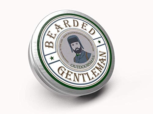 Bearded Gentleman Premium Beard Balm Conditioner - Outdoorsman - Cedar  Fir  Pine - 100  Natural - Strengthens  Softens  and Styles Beard  2 oz