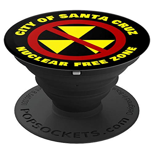 City Of Santa Cruz Nuclear Free Zone Symbol Graphic PopSockets Grip and Stand for Phones and Tablets