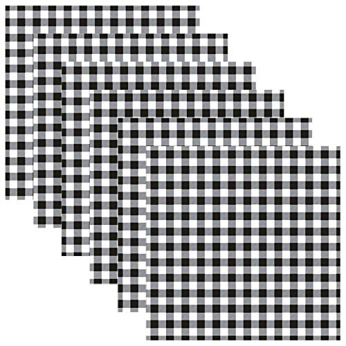 Buffalo Plaid PU Heat Transfer Vinyl for T-Shirt 12 x12 Buffalo Check Pattern Printed Classic Plaid Vinyl Fabric DIY Iron on HTV Vinyl Bundle 6 Sheets Black and White Plaid Buffalo Plaid PU Heat Transfer Vinyl for T-Shirt 12 x12 Buffalo Check Pattern Printed Classic Plaid Vinyl Fabric DIY Iron on HTV Vinyl Bundle 6 Sheets Black and White Plaid