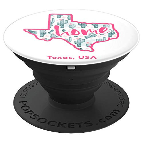 Texas Cactus Map Home Cacti Travel Souvenir Gift PopSockets Grip and Stand for Phones and Tablets