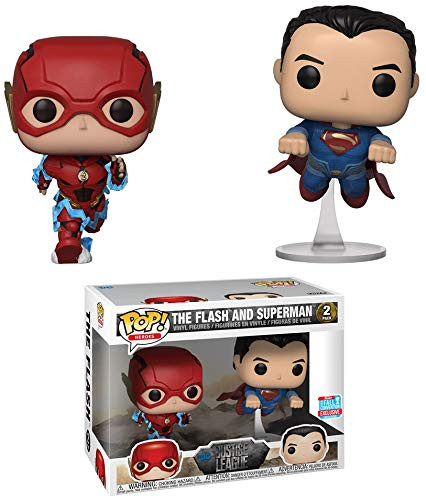 Funko Pop! DC Justice League Flash and Superman Racing Fall Convention 2 Pack Exclusive Figure