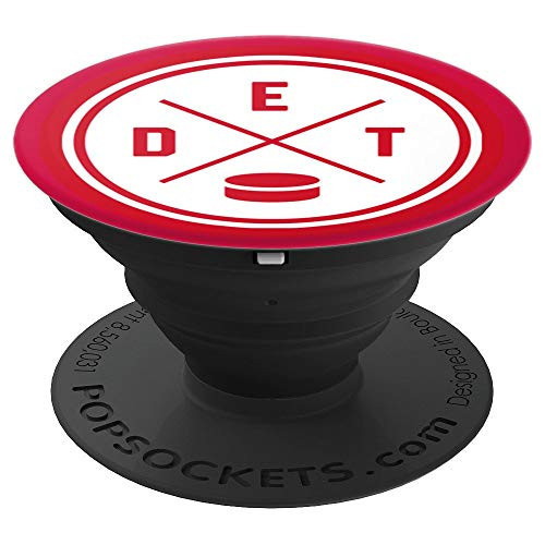 Classic Detroit Hockey DET Outline PopSockets Grip and Stand for Phones and Tablets