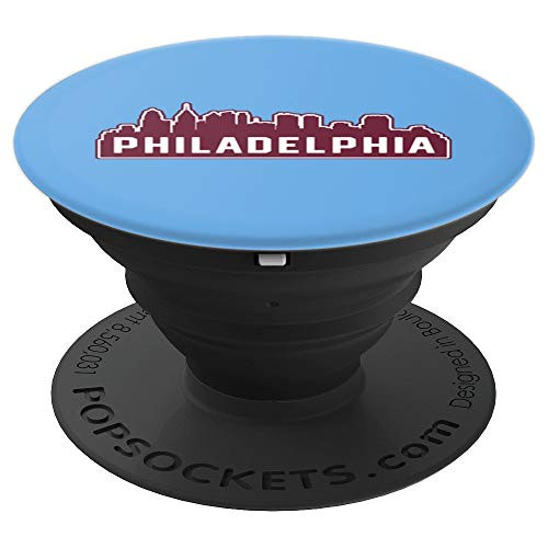 Vintage Philadelphia Baseball Script Home Skyline PopSockets Grip and Stand for Phones and Tablets
