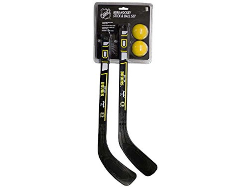 Franklin Sports NHL Boston Bruins Mini Hockey Stick Set - NHL Team Knee Hockey Stick and Ball Set - Two Player Stick Set - Great Toy for Kids Franklin Sports NHL Boston Bruins Mini Hockey Stick Set - NHL Team Knee Hockey Stick and Ball Set - Two Player Stick Set - Great Toy for Kids
