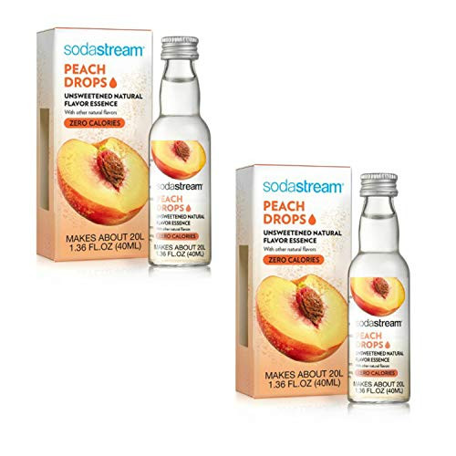 SodaStream Fruit Drops Flavored 1-36 fl oz  Pack of 2 Peach