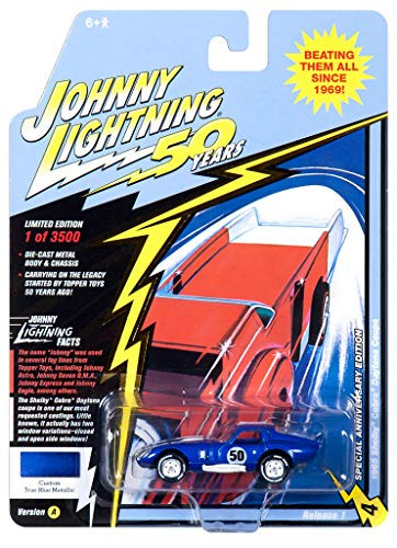 Johnny Lightning JLCG018 Classic Gold VER A 1965 Shelby Cobra True Blue