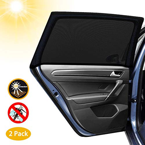 MAIALOT Universal Car Rear Window Shades Breathable Mesh Sun Shade for Car Side Window Baby Kids Protection Block Sunlight Fits Most SUVs and Cars Cover Full Window MAIALOT Universal Car Rear Window Shades Breathable Mesh Sun Shade for Car Side Window Baby Kids Protection Block Sunlight Fits Most SUVs and Cars Cover Full Window