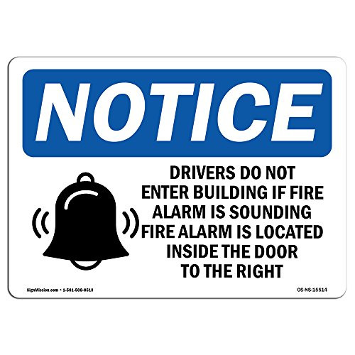 OSHA Notice Sign - Notice Drivers Do Not Enter   Choose from  Aluminum  Rigid Plastic or Vinyl Label Decal   Protect Your Business  Construction Site  Warehouse   Shop Area    Made in The USA