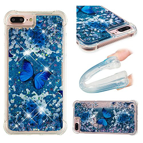iPhone 8 Plus-7 Plus-6S Plus-6 Plus Case  UZER Shockproof Series Cartoon Cute Bling Quicksand Liquid Moving Twinkle Glitter Sparkle TPU Bumper Case for iPhone 8 Plus-7 Plus-6S Plus-6 Plus 5-5 Inch
