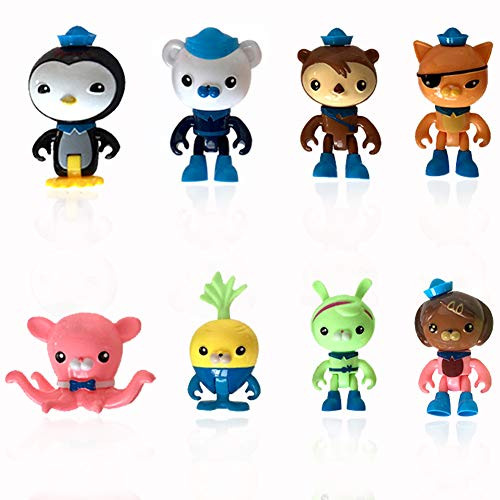 LEBERY Octonauts Cake Topper 8pcs  Mini Octonauts Figures Birthday Cake Topper Cupcake Topper  Children Octonauts Toys  Octonauts Cake Decoration for Kids Birthday Baby Shower Octonauts Theme Party