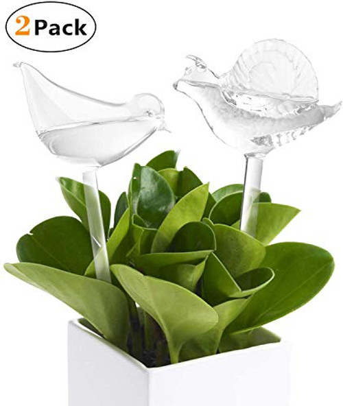 2 Pack Plant Waterer Bulbs Self Watering Globes Automatic Watering Stakes Bird Shape Design Hand Blown Clear Glass Plant Water Drippers Irrigation Devices for Indoor and Outdoor Plants Bird Snail 2 Pack Plant Waterer Bulbs Self Watering Globes Automatic Watering Stakes Bird Shape Design Hand Blown Clear Glass Plant Water Drippers Irrigation Devices for Indoor and Outdoor Plants Bird Snail