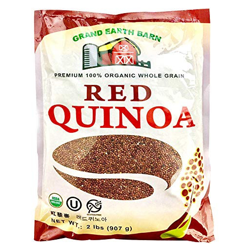 Premium 100  USDA Organic Whole Grain 2 lbs Red Quinoa