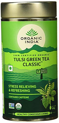 Organic India Organic Tulsi Tea - Green Tea Classic - Loose Leaf - 100gm