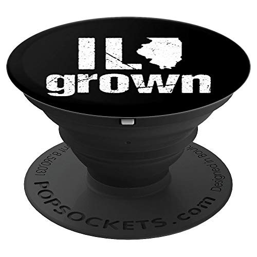 Illinois Vintage IL State Grown Home Gift PopSockets Grip and Stand for Phones and Tablets