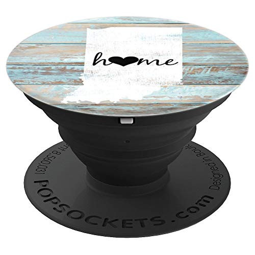 Indiana Rustic Home Pride US State Distressed Look PopSockets Grip and Stand for Phones and Tablets