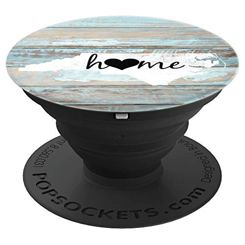 North Carolina Rustic Home Pride US State Distressed Look PopSockets Grip and Stand for Phones and Tablets
