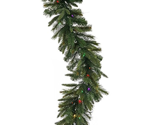 Vickerman 9' x 14" Pre-Lit Mixed Cashmere Pine Artificial Christmas Garland - Multi-Color LED Lights