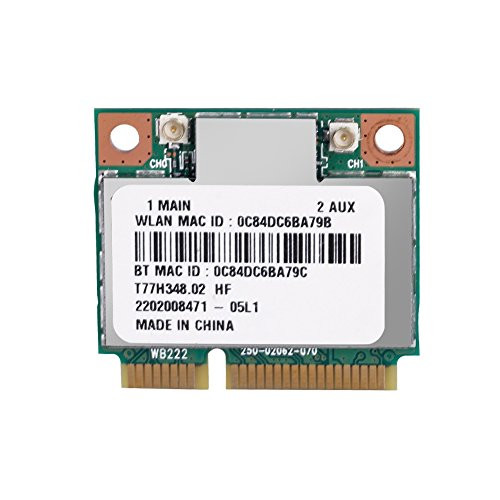 WLAN Card WiFi Card Dual Band Network Card 2-4G-5Ghz AR5B22 Network 300Mbps Bluetooth 4-0 WiFi Mini PCI-E Wireless Card WiFi Bluetooth Card WLAN Card WiFi Card Dual Band Network Card 2-4G-5Ghz AR5B22 Network 300Mbps Bluetooth 4-0 WiFi Mini PCI-E Wireless Card WiFi Bluetooth Card