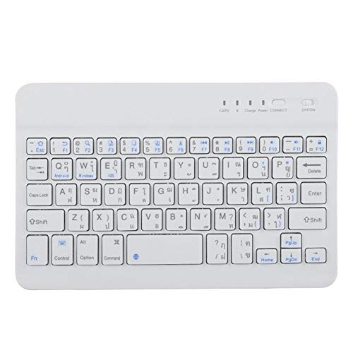 Pomya Wireless Bluetooth Keyboard  Thai Language Ultra-Slim Multi-Functional Bluetooth Keyboard Compatible with Tablet PC Smartphone for iOS for Windows for Android 40-Hour Work