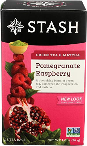 Stash Tea  Tea Pom Raspberry Matcha  18 Count