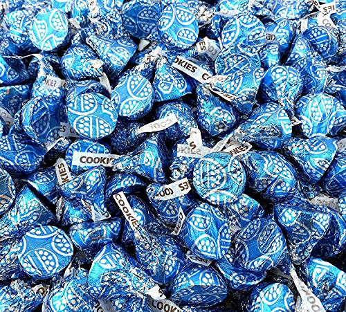Sunny Island Hershey s Kisses Cookies  n Creme Kisses Candy Bulk  Blue Wrap It s a Boy Party Treats  2 Pounds Bag