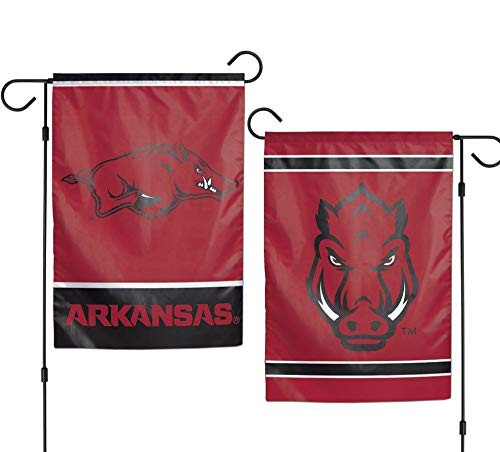 NCAA Arkansas Razorbacks Premium 12  x 18  2 Sided Garden Flag