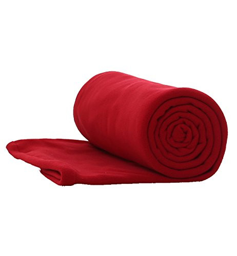 Fleece Sleeping Bag Liner  Camping Sleep Bag Travel Sheet with Zipper Red