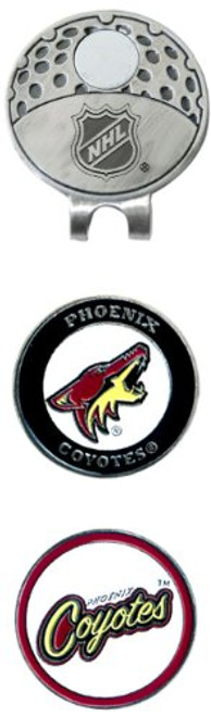 Team Golf NHL Arizona Coyotes Golf Cap Clip with 2 Removable Double-Sided Enamel Magnetic Ball Markers  Attaches Easily to Hats