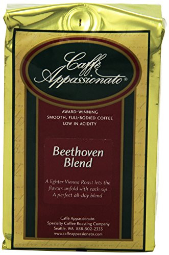 Caffe Appassionato Beethoven Blend Ground Coffee, 12-Ounce Bag (Pack of 3)