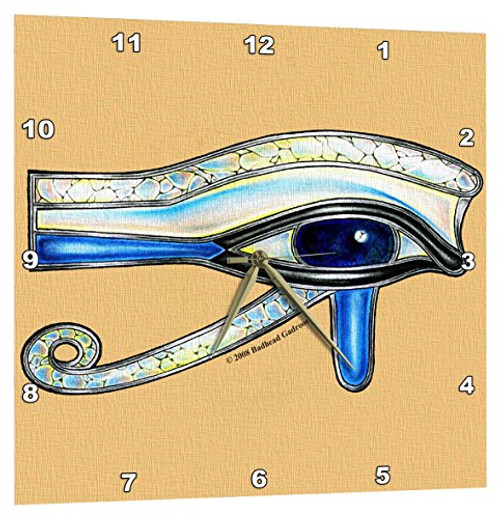 3dRose dpp_167473_1 Opalite Eye Of Ra Egyptian Pagan Art Wall Clock, 10" x 10" 3dRose dpp_167473_1 Opalite Eye Of Ra Egyptian Pagan Art Wall Clock, 10" x 10"