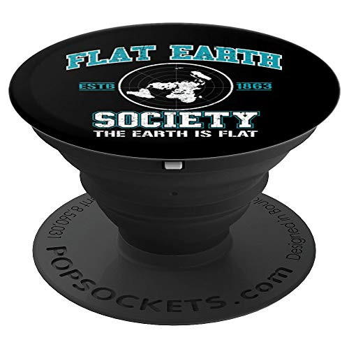Flat Earth Society Retro Map Science Conspiracy PopSockets Grip and Stand for Phones and Tablets