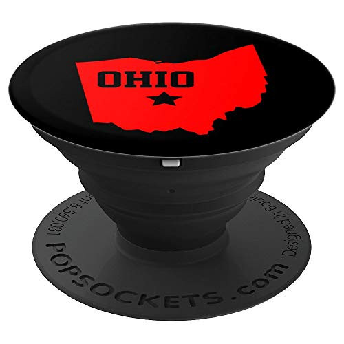 Proud Buckeye State Silhouette I Love Ohio Home Souvenir PopSockets Grip and Stand for Phones and Tablets