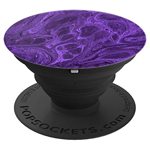 Purple Paint Swirl Pattern PopSockets Grip and Stand for Phones and Tablets