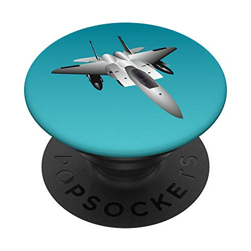 Supersonic Silver Military Fighter Jet Airplane PopSockets Grip and Stand for Phones and Tablets Supersonic Silver Military Fighter Jet Airplane PopSockets Grip and Stand for Phones and Tablets