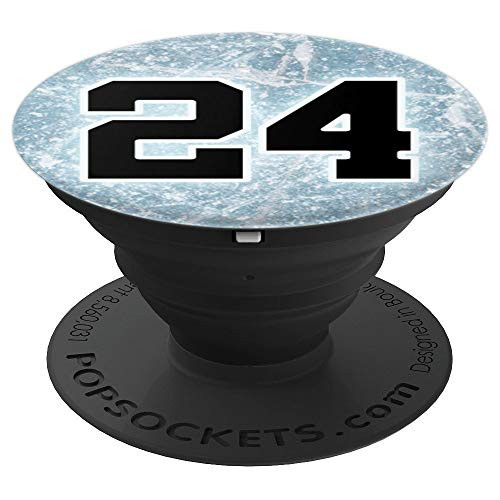 Ice Hockey Number 24 Design Sports Player on Rink - Hockey PopSockets Grip and Stand for Phones and Tablets Ice Hockey Number 24 Design Sports Player on Rink - Hockey PopSockets Grip and Stand for Phones and Tablets