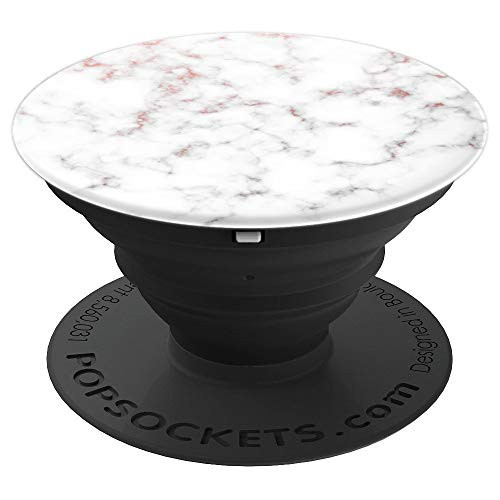 Chic White Pink Classic Colorful PopSockets Grip and Stand for Phones and Tablets