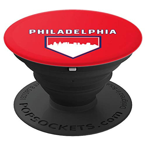 Philadelphia Baseball is Home Vintage PHI Skyline PopSockets Grip and Stand for Phones and Tablets