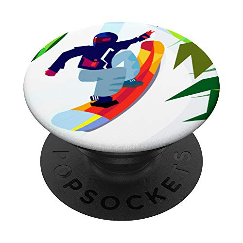 Snowboarding Winter Sports Snowboard PopSockets PopGrip  Swappable Grip for Phones   Tablets
