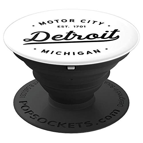 Classic Retro Vintage Detroit Motor City Michigan PopSockets Grip and Stand for Phones and Tablets