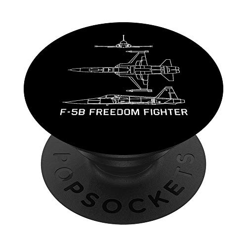 F-5B Freedom Fighter Jet Plane Silhouette Gift PopSockets Grip and Stand for Phones and Tablets F-5B Freedom Fighter Jet Plane Silhouette Gift PopSockets Grip and Stand for Phones and Tablets
