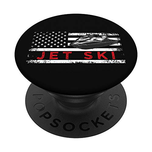 USA Flag Jet Ski - American Patriot Jet Skiing Gift PopSockets Grip and Stand for Phones and Tablets