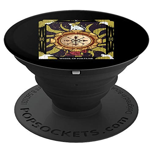 Tarot Card Wheel of Fortune Major Arcana Design Gift PopSockets Grip and Stand for Phones and Tablets