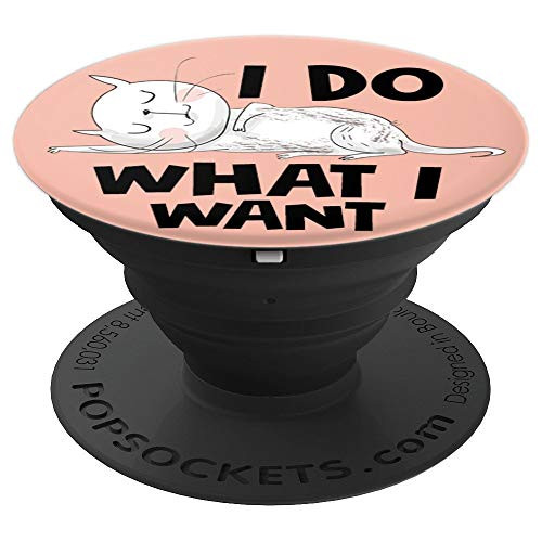 Sassy Southern Charm   Grace Funny Cat Lover on Pretty Pink PopSockets Stand for Smartphones and Tab PopSockets Grip and Stand for Phones and Tablets