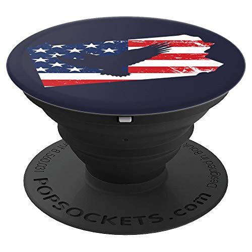 Distressed American Flag Pennsylvania Home Pa Patriotic Gift PopSockets Grip and Stand for Phones and Tablets