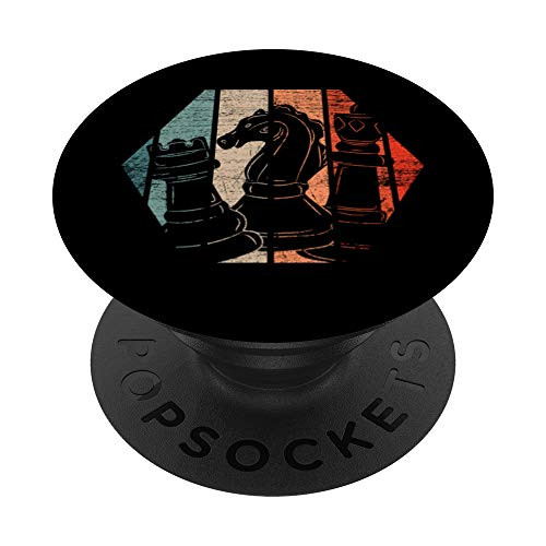 Board Game Chess Pieces Retro Chess PopSockets Grip and Stand for Phones and Tablets
