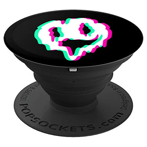Acid Smile Face LSD MDMA EDM Rave Techno Ecstasy Party Gift PopSockets Grip and Stand for Phones and Tablets