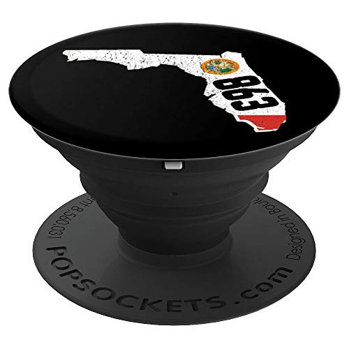 Lakeland Area Code 863 Florida Souvenir Gift PopSockets Grip and Stand for Phones and Tablets
